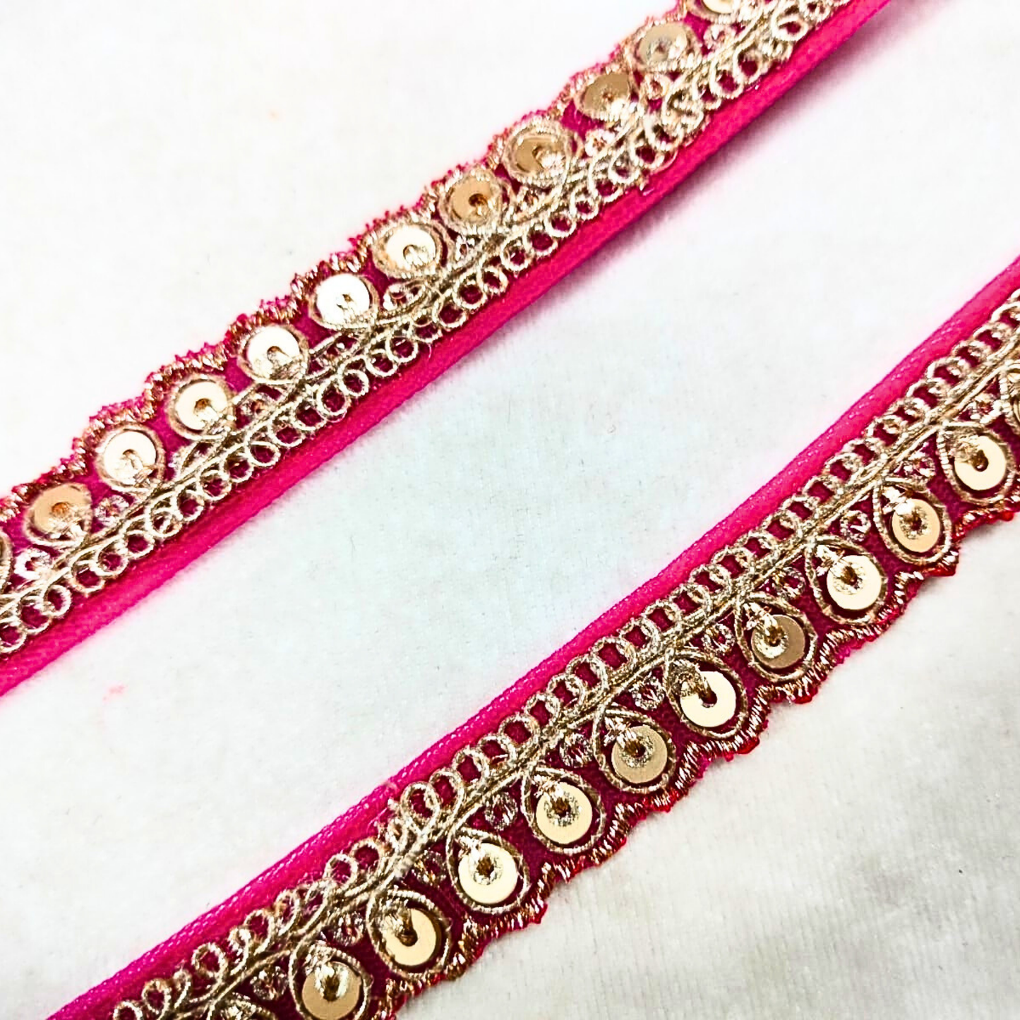 Pink Fancy Embellished Trim