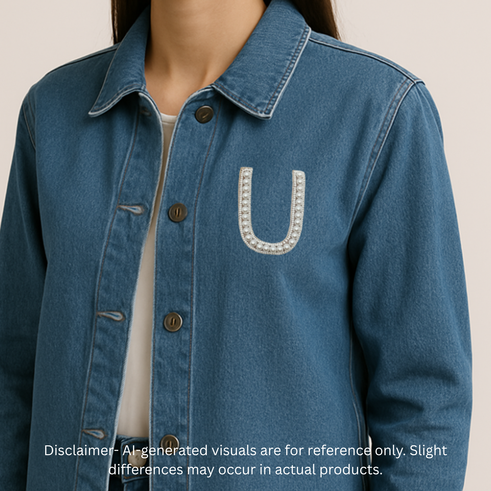 Oceanic Pearl Alphabet 'U' Patch