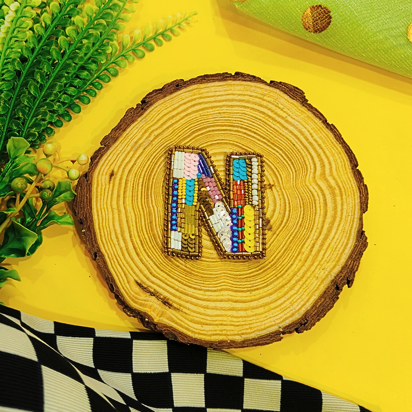 Colorburst Alphabet 'N' Patch