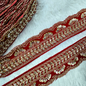 Red Fancy Zari Trim