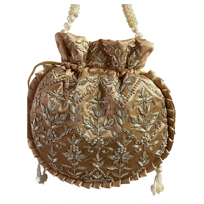 Bronze Gold Embroidered Potli