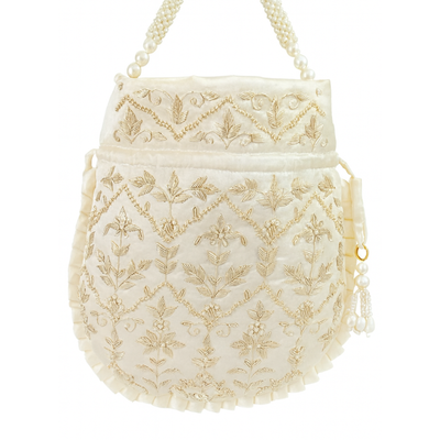 Classic Ivory Embroidered Potli