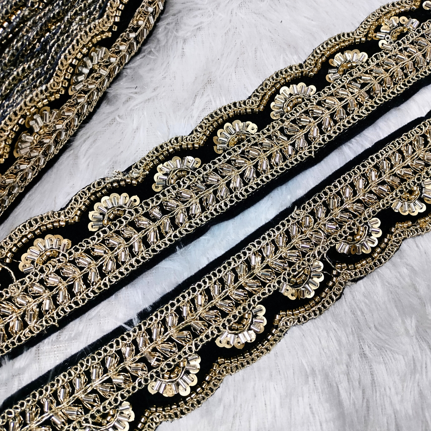 Black Fancy Zari Trim