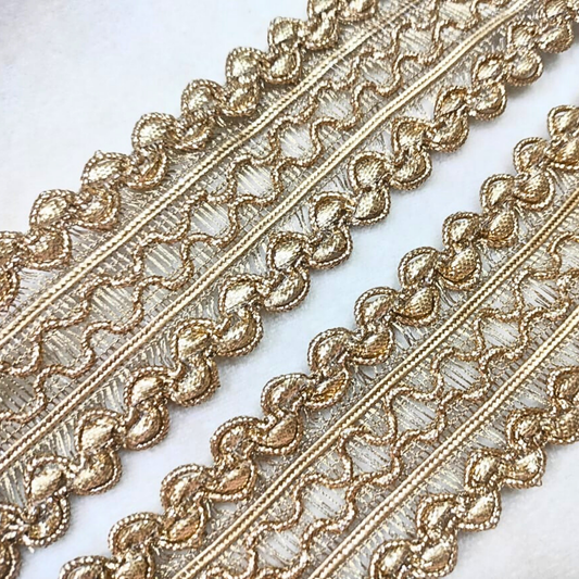 Light Gold Fancy Embellished Trim