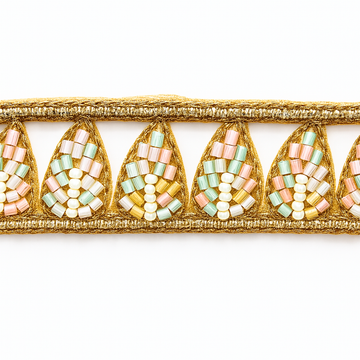 Teardrop Pastel Zardozi Lace
