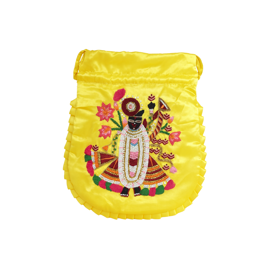 Yellow Shreenathji Potli Bag