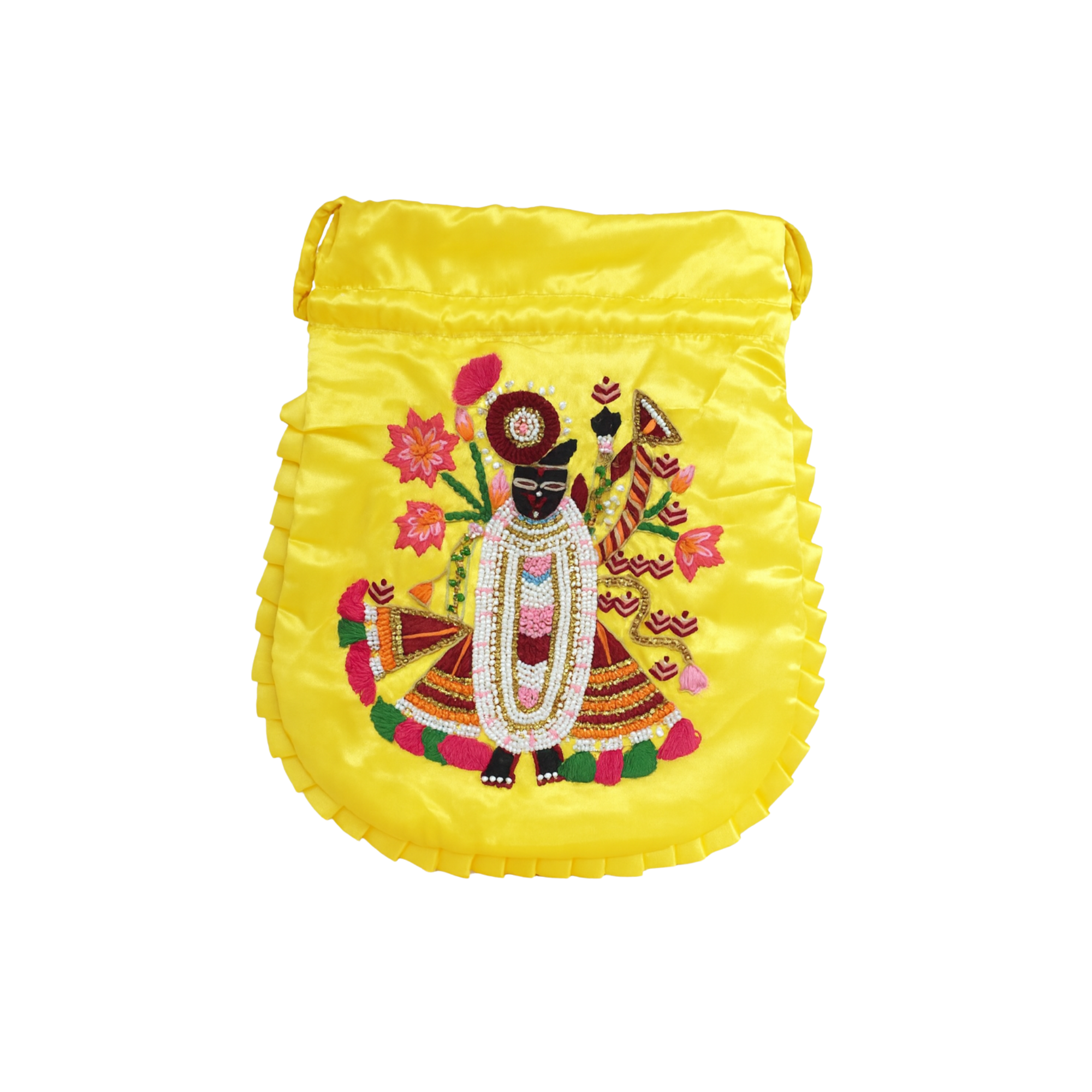 Yellow Shreenathji Potli Bag