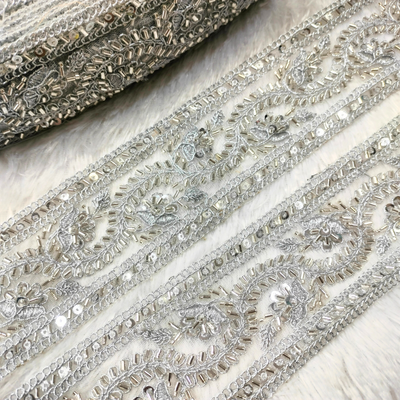 Cutdana & Sequin Embroidered Trim