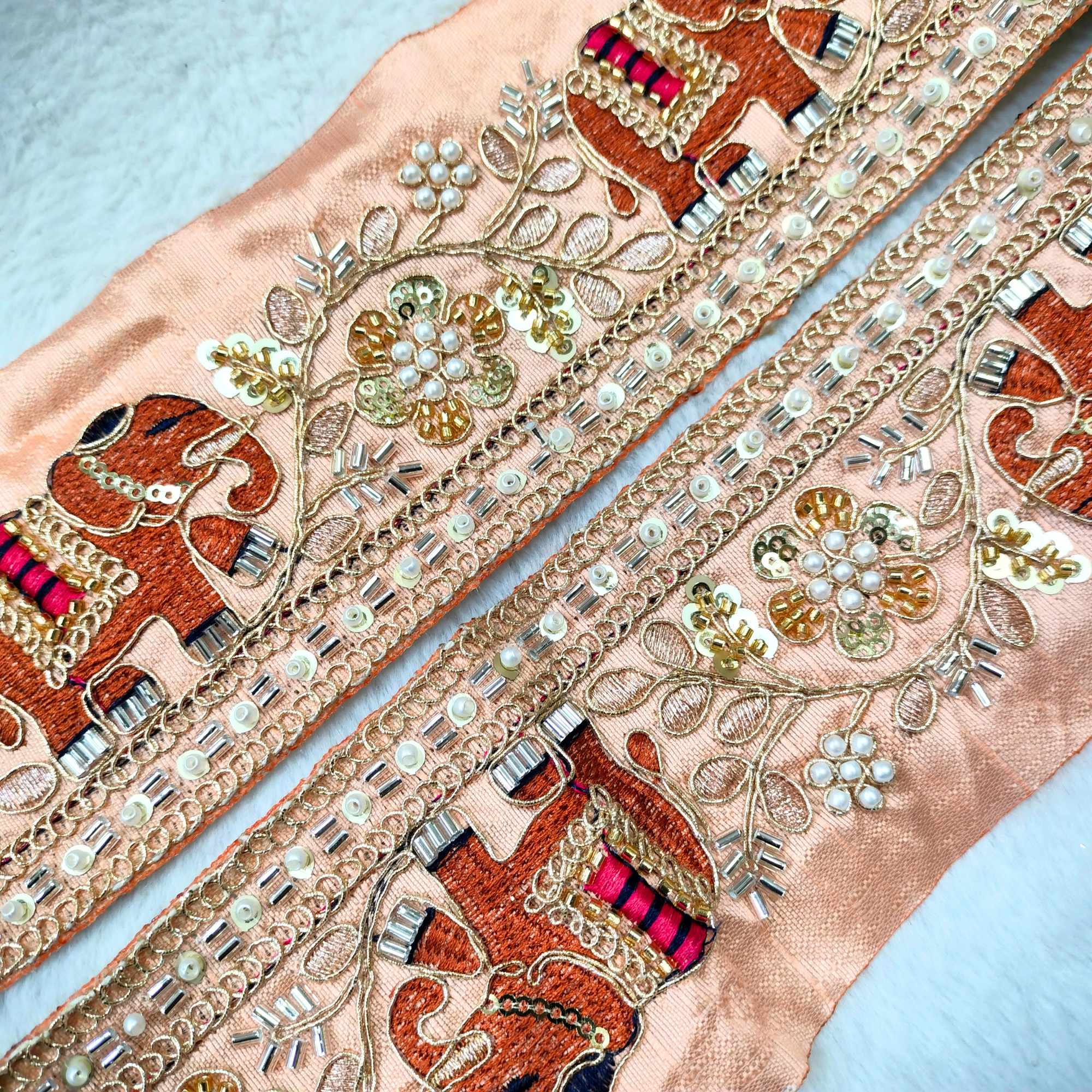 Fancy Elephant Embellished Trim