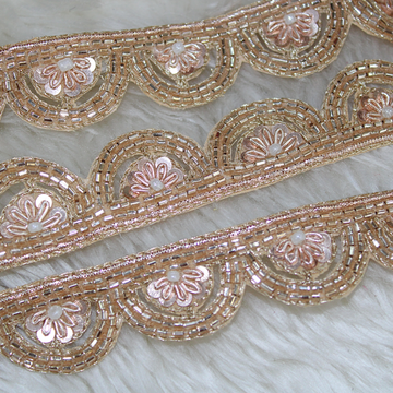 Rose Gold Scalloped Handcrafted Trim