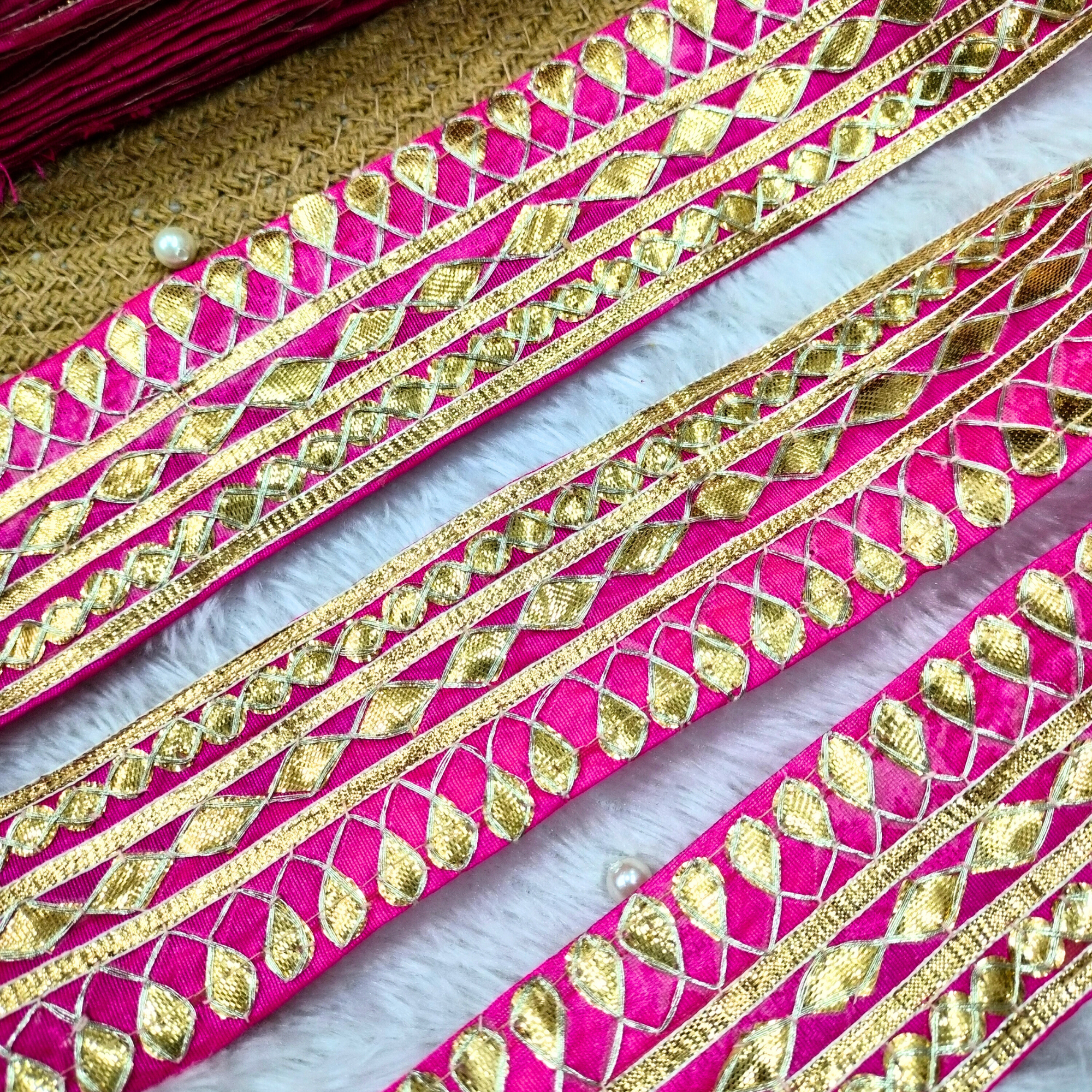 Delicate Sequin Vine Lace