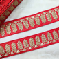 Red Embellished Fancy Trim