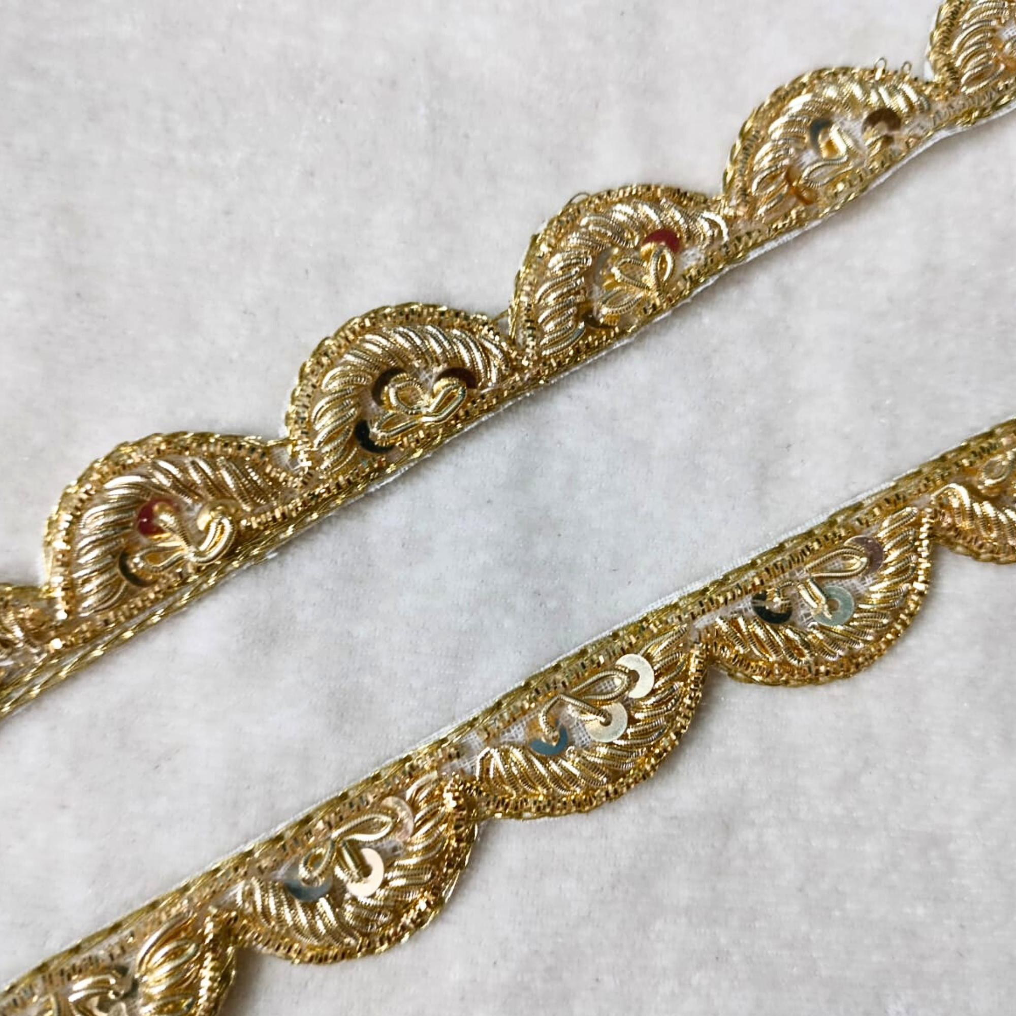 Golden Scalloped Trim