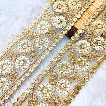 Golden Zari Lace