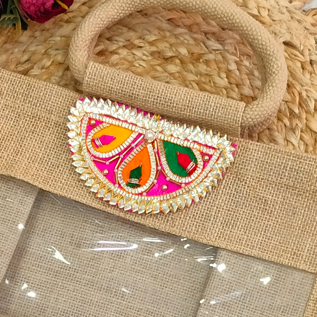 Pink Embellished Gota Patch