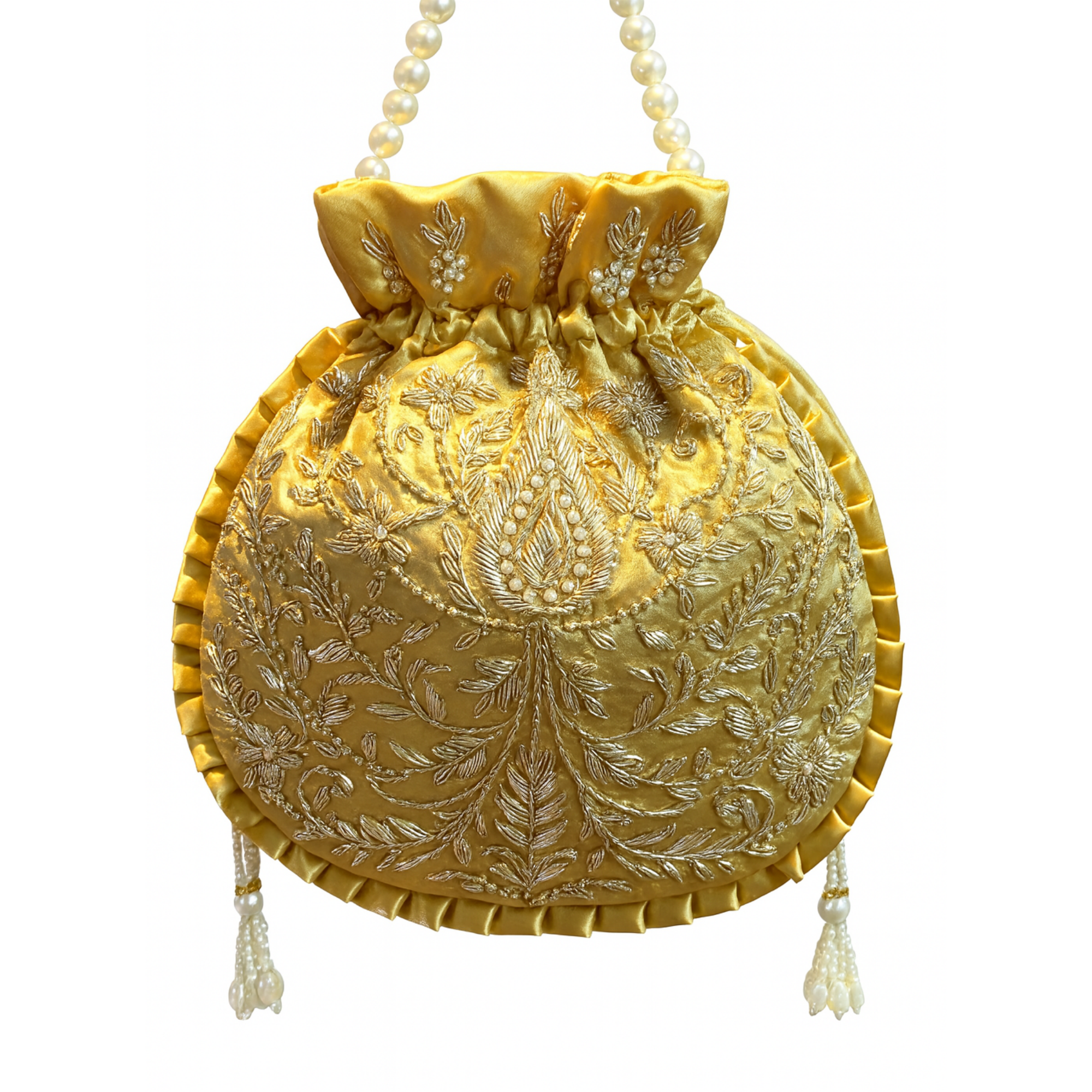 Golden Regal Embroidered Potli