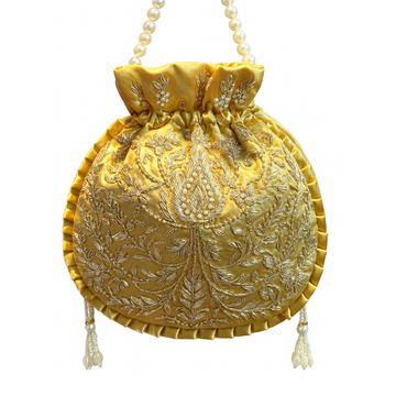 Golden Regal Embroidered Potli