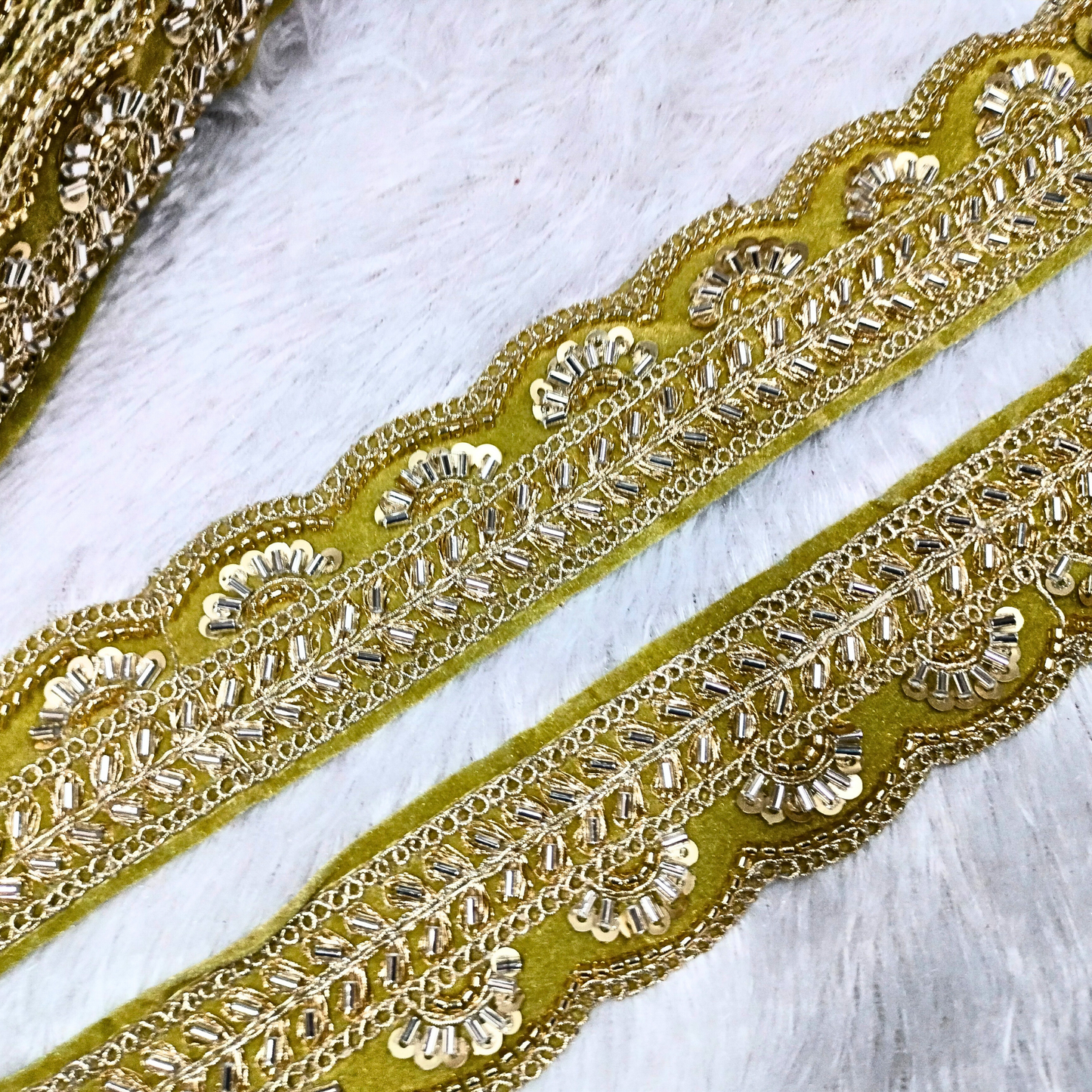 Green Fancy Zari Trim