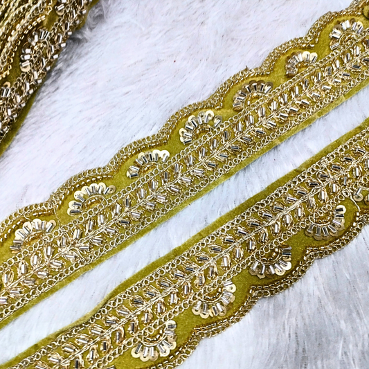 Green Fancy Zari Trim