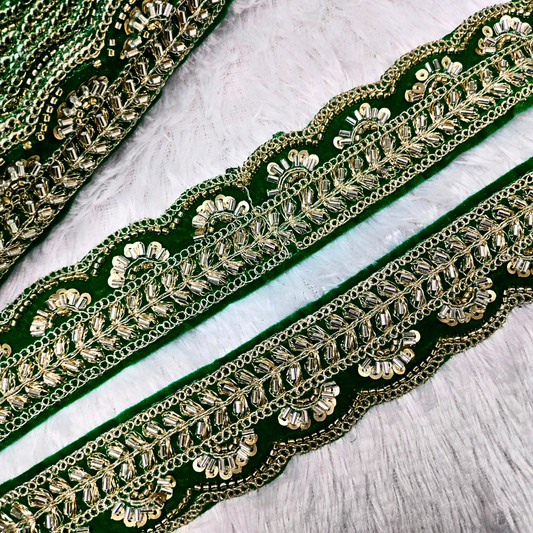 Green Fancy Zari Trim