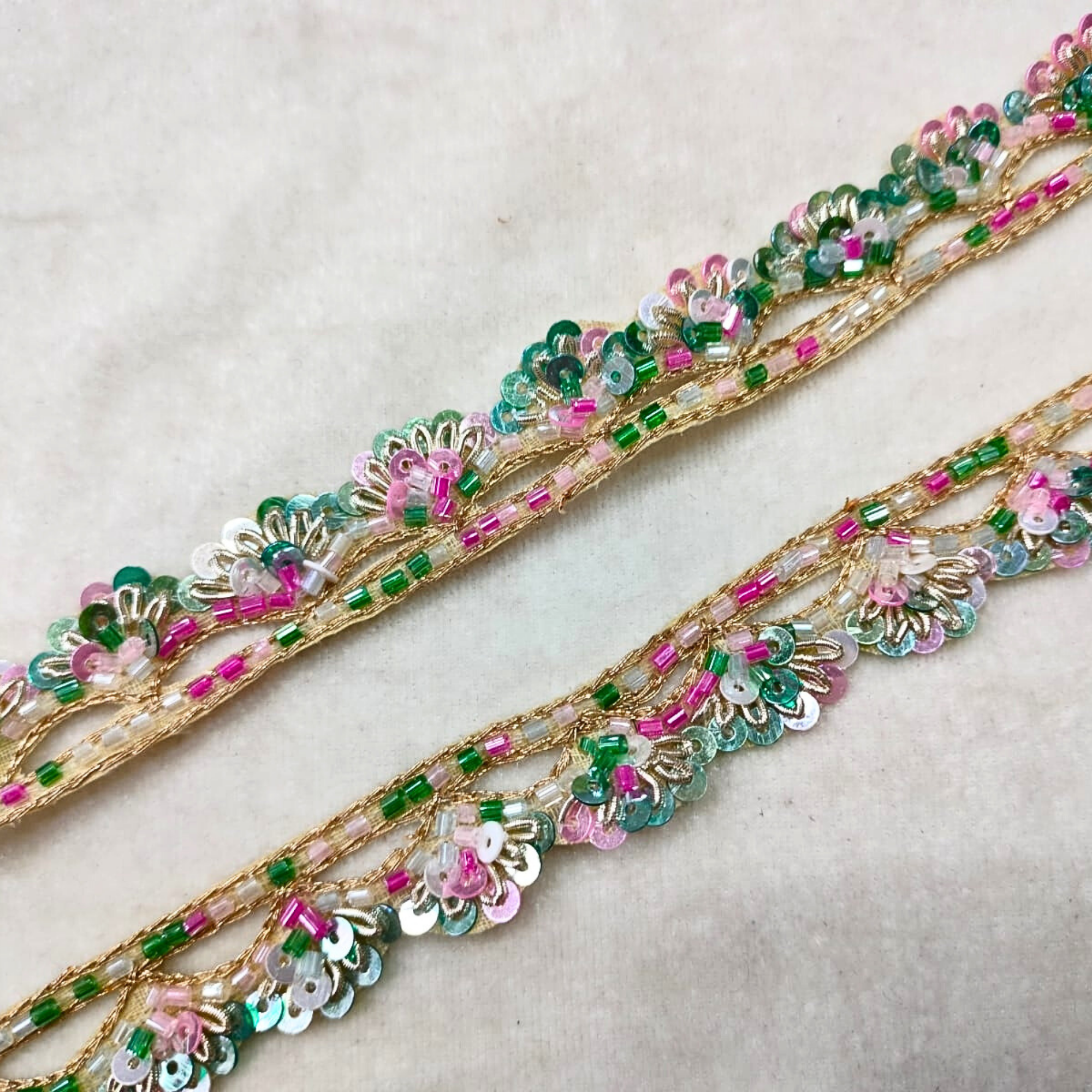Floral Beaded Sequin Lace