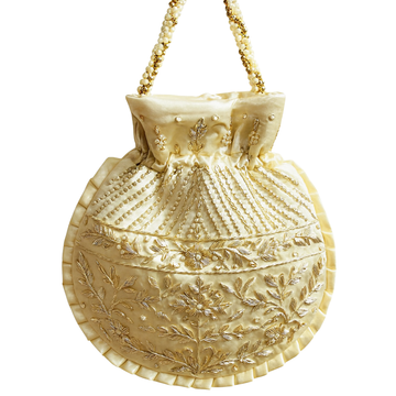 Ivory Embroidered Potli
