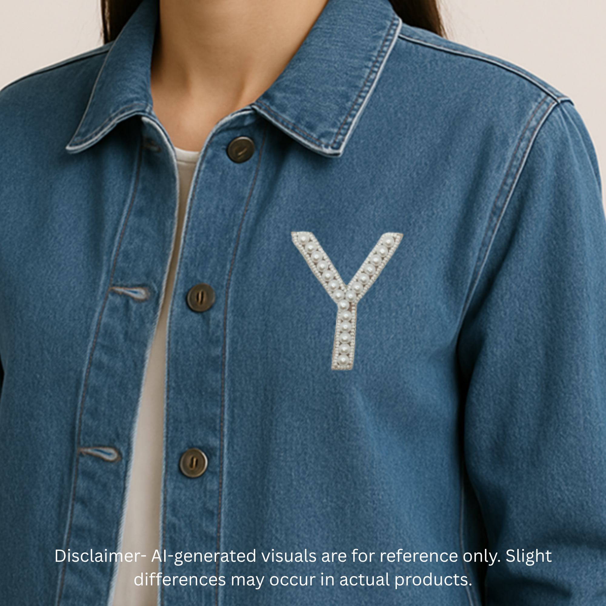 Oceanic Pearl Alphabet 'Y' Patch