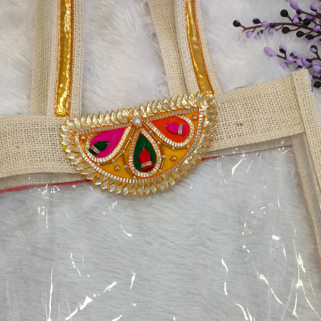 Yellow Embellished Gota Patch