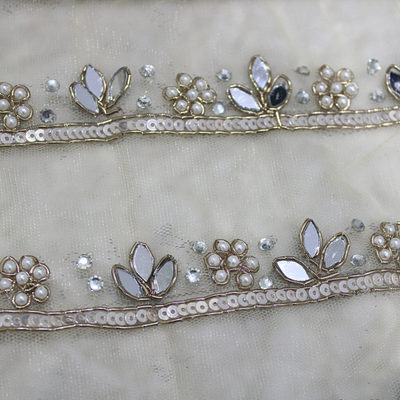 Stone & Beads Zardozi Work Handcrafted Trim