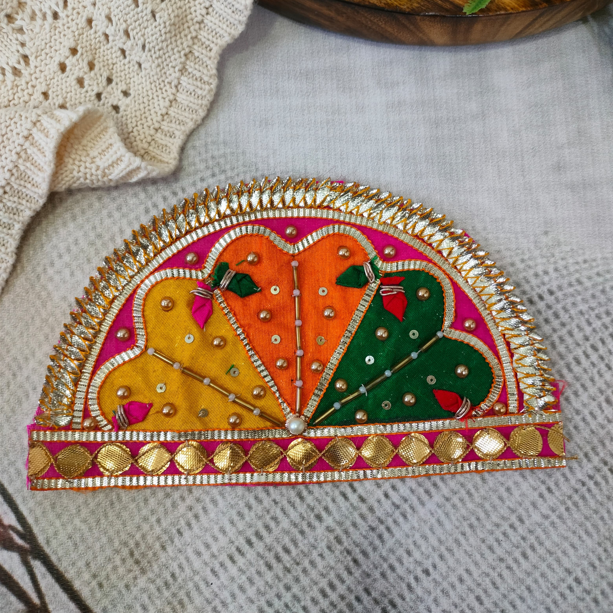 Pink Embellished Gota Patch