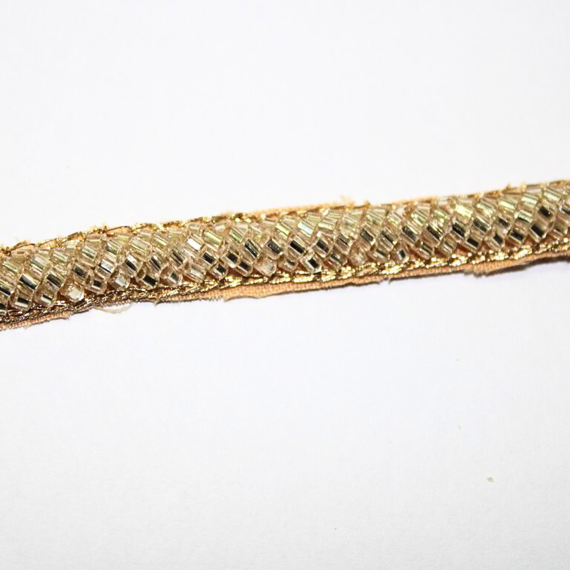 Gold Beads Embellished Handwork Trim