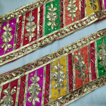 Multicolor Handcrafted Gota Trim