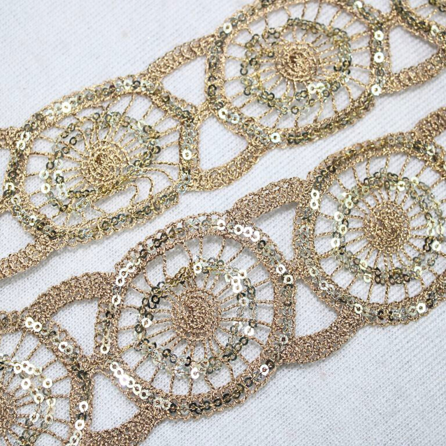 Radiant Circular Sequin Zari Trim