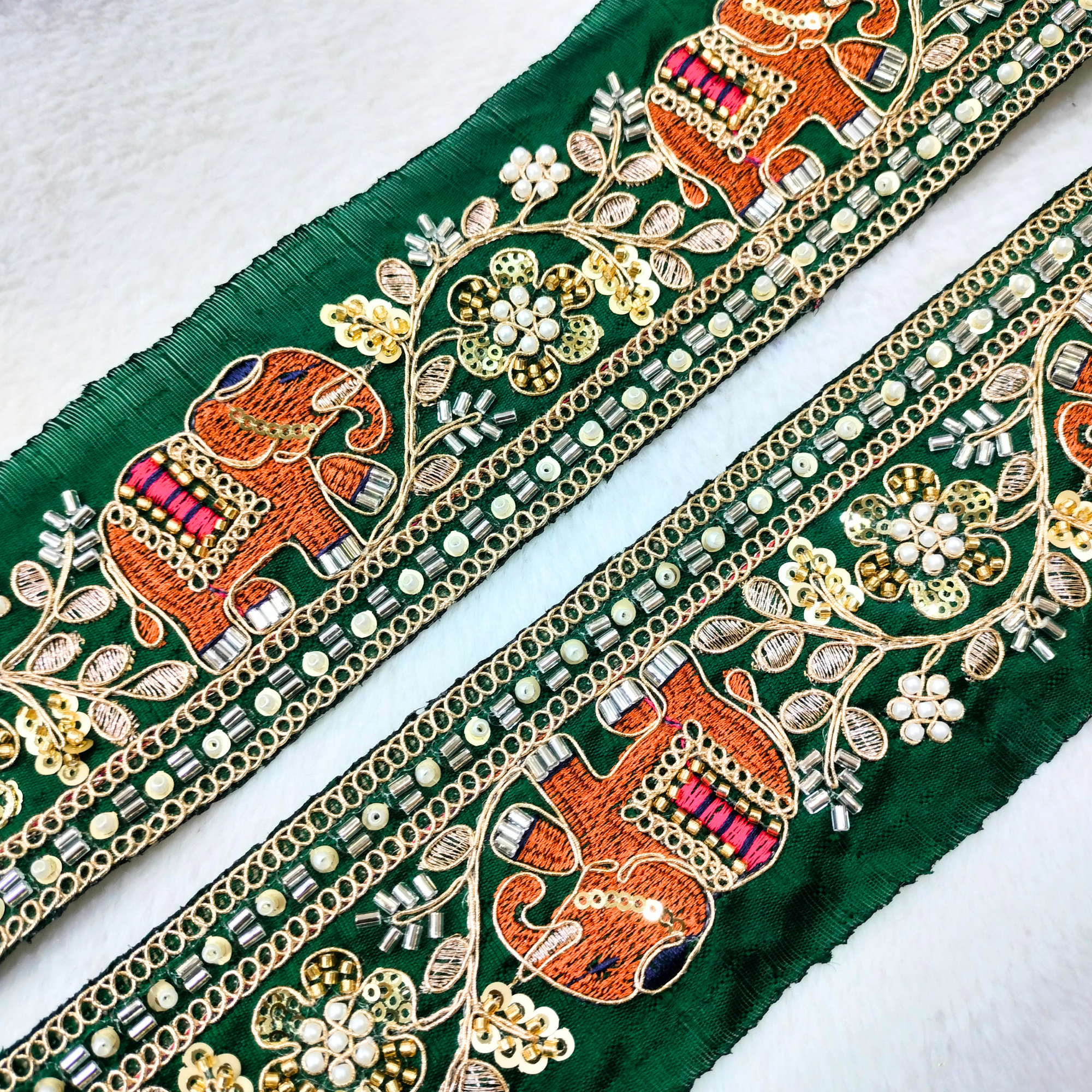 Fancy Elephant Embellished Trim