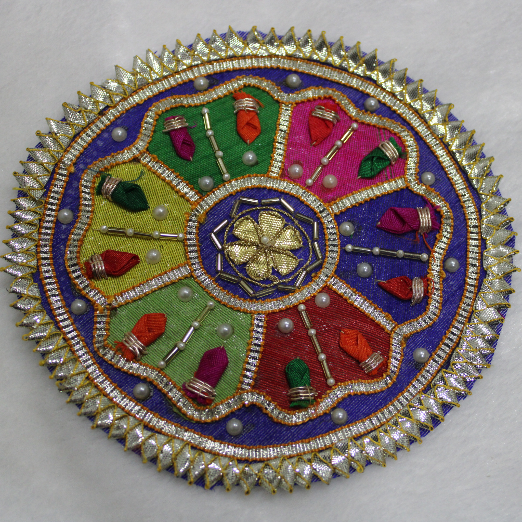 Royal Blue Embellished Gota Patch