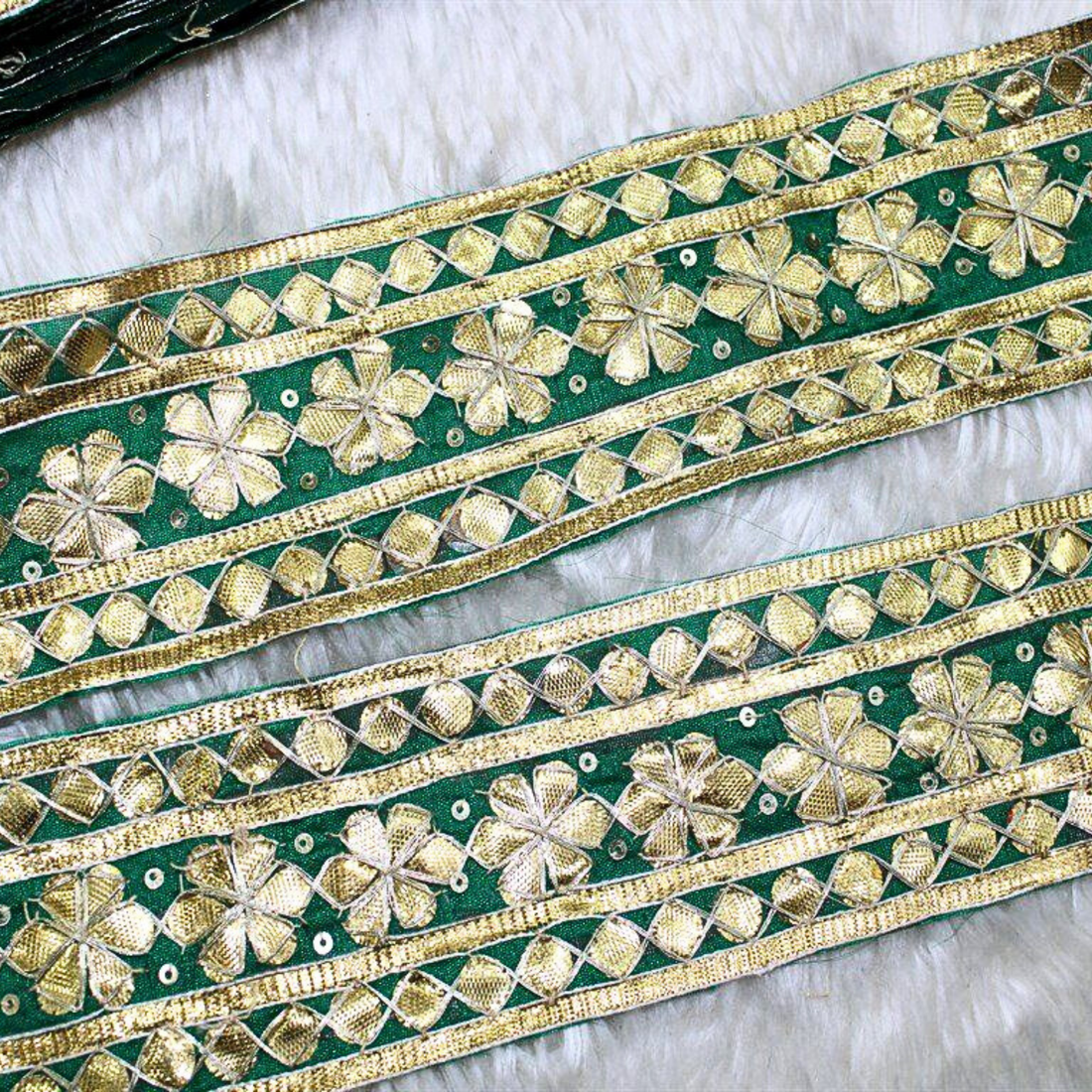 Gota Patti Floral Border