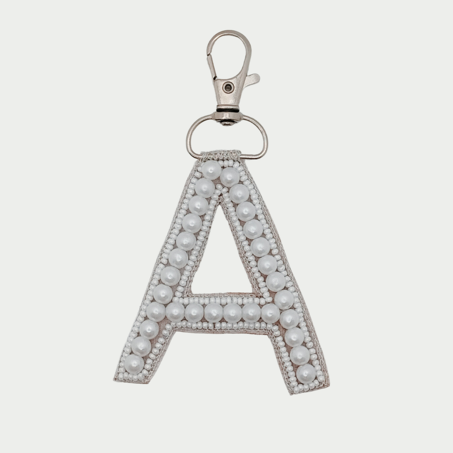 Pearl Monogram 'A' Bag Charm