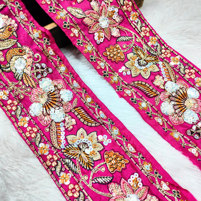 Heritage Floral Hand-Embroidered Lace