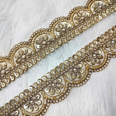 Copper Gold Scalloped Handwork Trim hover image