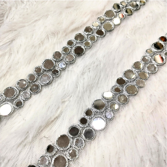 Silver Embellished Mirror Trim