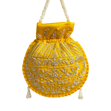 Yellow Golden Potli
