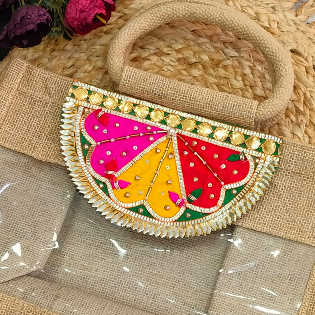 Green Embellished Gota Patch