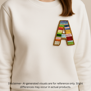 Colorburst Alphabet 'A' Handmade Patch hover image