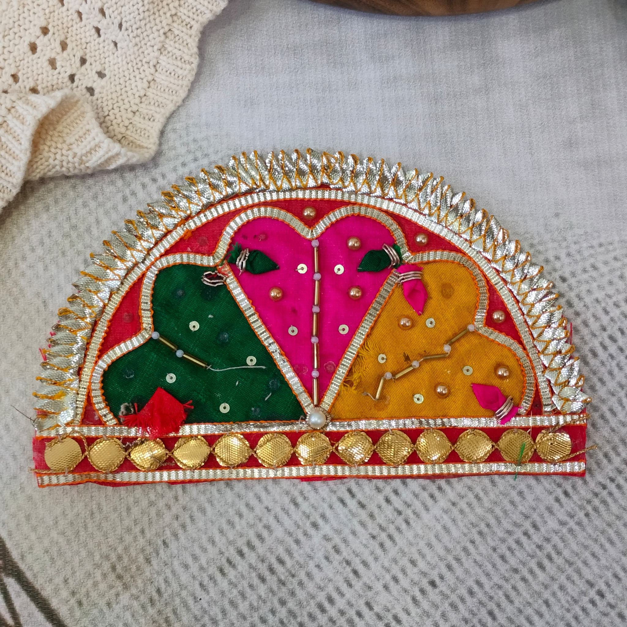 Red Embellished Gota Patch