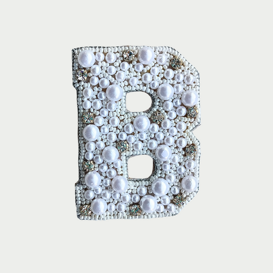 Stone & Pearl Alphabet 'B' Patch