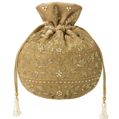 Desert Gold Embroidered Potli