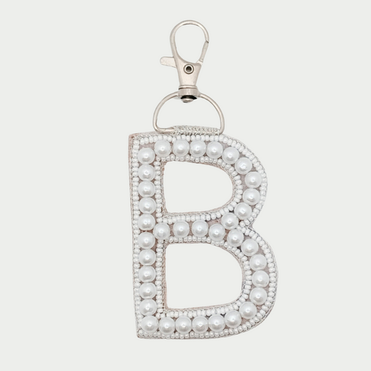 Pearl Monogram 'B' Bag Charm