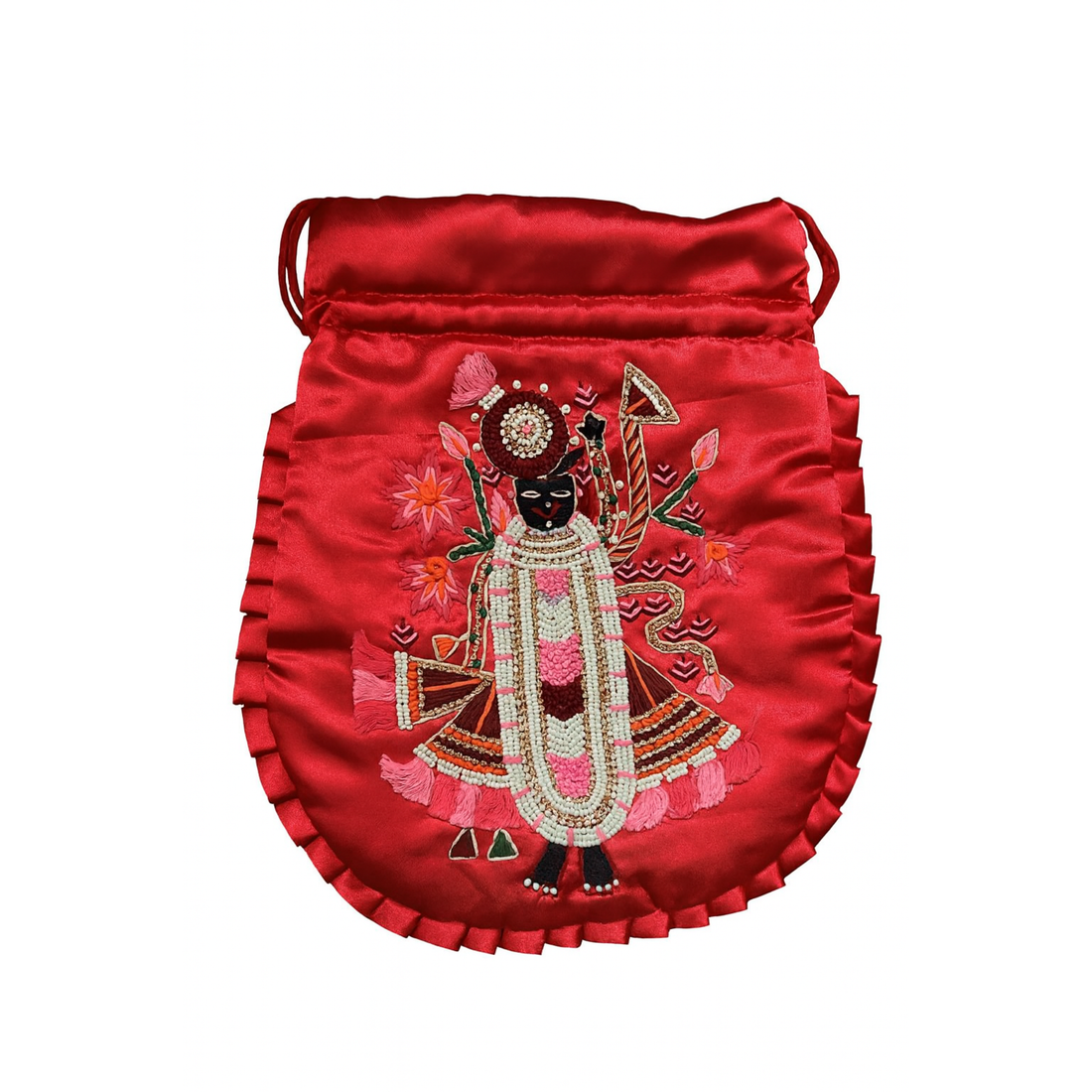 Red Shreenathji Potli Bag