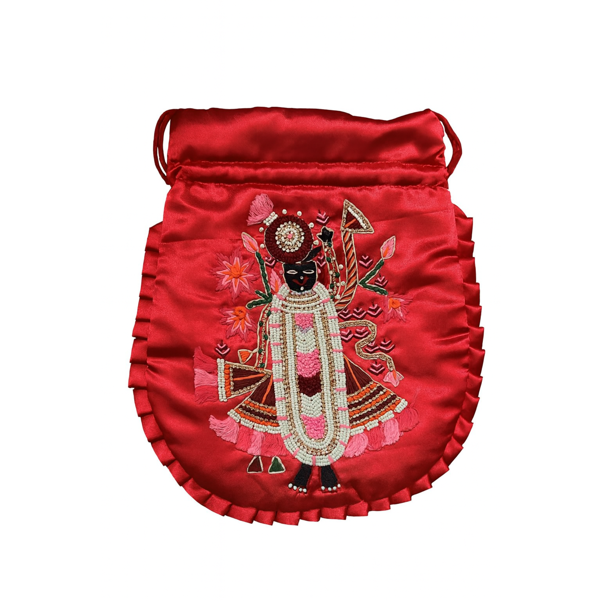 Red Shreenathji Potli Bag