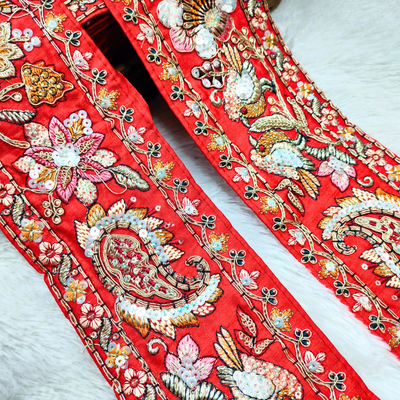 Heritage Floral Hand-Embroidered Lace hover image